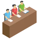 Free Class College Students Group Study Icon