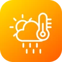 Free Nuvem Sol Temperatura Icon