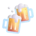 Free Beer Mugs Color Icon