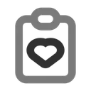 Free Clipboard Heart Document Task Icono