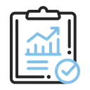 Free Clipboard Checklist Graph Icon