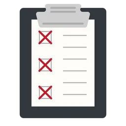 Free Clipboard with cross checkmark  Icon