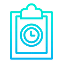 Free Clipboard Clock Time Icon