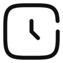 Free Clock Square Icon
