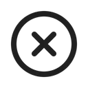 Free Dismiss Circle Close Cancel Icon