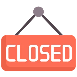 Free Closed signboard  Icon