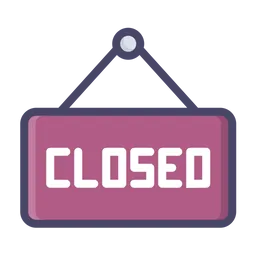 Free Closed signboard  Icon