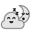 Free Cloud Night Smiley Icon