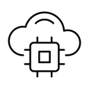 Free Cloud Ai Cloud Computing Machine Algorithms Icon