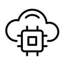Free Cloud Ai Cloud Computing Machine Algorithms Icon