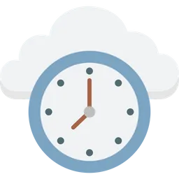 Free Cloud Clock  Icon