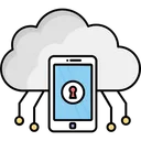Free Cloud Data Online Data Secure Connection Icon