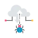 Free Cloud Data Attack Icon
