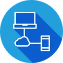 Free Cloud Data Sharing Icon