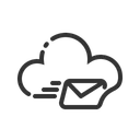 Free Cloud Email  Icon