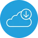 Free Cloud Data Downloading Icon