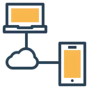 Free Cloud Data Sharing Icon