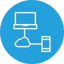 Free Cloud Data Sharing Icon