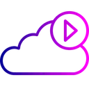 Free Cloud Media Play Icon