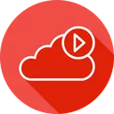 Free Cloud Media Play Icon