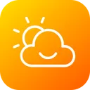 Free Cloud Sun Sunrise Icon