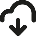 Free Cloud Data Download Icon
