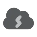 Free Cloud lightning  Icon