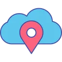 Free Cloud Tracking Cloud Location Cloud Pin Icon