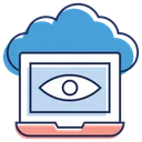 Free Cloud Computing Cloud Monitoring Cloud Data Icon
