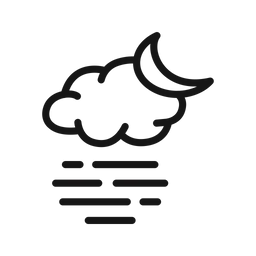 Free Cloud Moon Light Weather  Icon