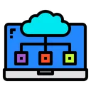 Free Laptop Cloud Screen Icon