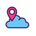 Free Cloud Pin  Icon