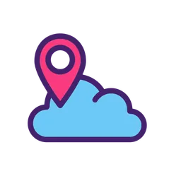 Free Cloud Pin  Icon