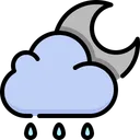 Free Cloud rain moon  Icon