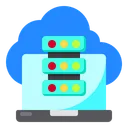 Free Computer Hosting Cloud Icon