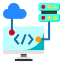 Free Cloud Server Coding  Icon