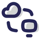 Free Cloud Server Data Distribution Server Distibution Icon
