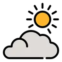 Free Cloud Sun  Icon