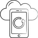 Free Cloud Synchronisierung Cloud Computing Cloud Aktualisierung Symbol