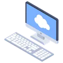 Free Cloud Working Cloud Computing Cloud Technology Icon
