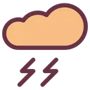 Free Cloud Thundering  Icon