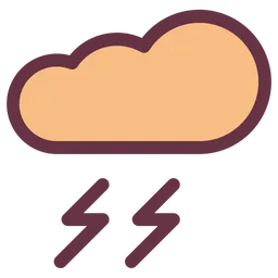 Free Cloud Thundering  Icon