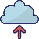Free Cloud Upload Cloud Uploading Data Transmission Icon