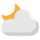 Free Moon Cloud Cloudy Icon