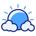 Free Cloudy Day Sun Cloud Icon