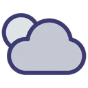 Free Cloudy Night Moon Icon