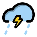Free Cloudy rainy storm  Icon