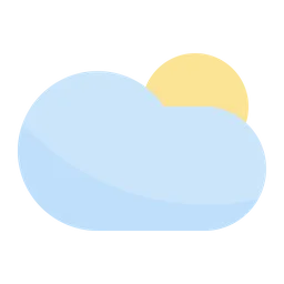 Free Cloudy Sun  Icon