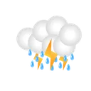 Free Cloudy Thunder  Icon