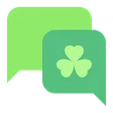 Free St Patricks Day Chat Clover Icon